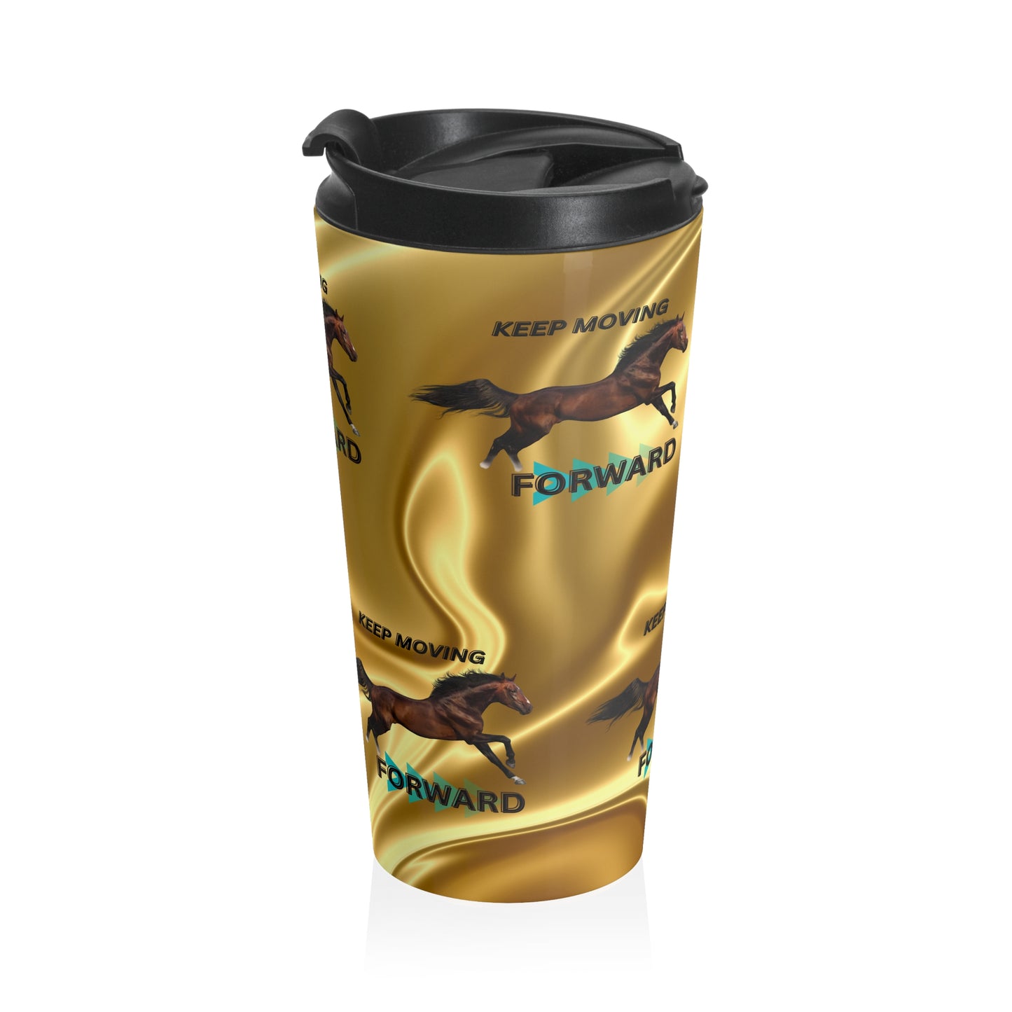 Horse Speed Design Stainless Steel Travel Mug